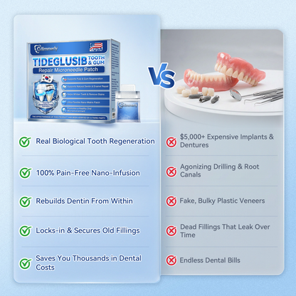 🌻𝐆𝐥𝐢𝐦𝐦𝐞𝐫𝐥𝐲® 🦷 Parche de microagujas con Tideglusib para la reparación de dientes y encías  3.0