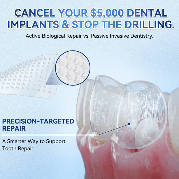 🌻𝐆𝐥𝐢𝐦𝐦𝐞𝐫𝐥𝐲® 🦷 Parche de microagujas con Tideglusib para la reparación de dientes y encías  3.0