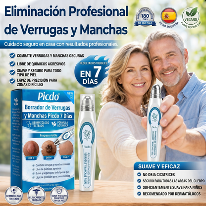 ✒️𝐏𝐢𝐜𝐝𝐨® 𝐁𝐨𝐫𝐫𝐚𝐝𝐨𝐫 𝐝𝐞 𝐕𝐞𝐫𝐫𝐮𝐠𝐚𝐬 𝐲 𝐌𝐚𝐧𝐜𝐡𝐚𝐬 𝐝𝐞 𝟕 𝐃í𝐚𝐬 (Aplicador roll-on: sin dolor ni cicatrices)