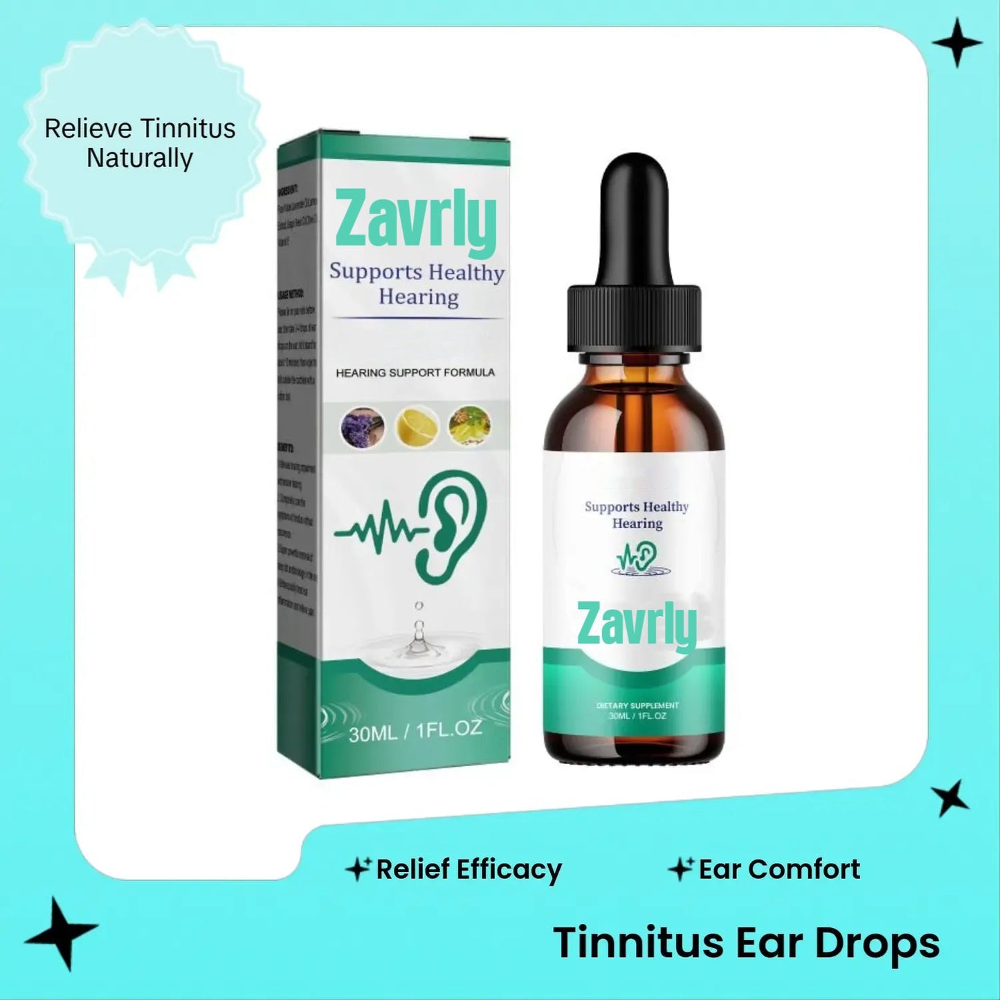 👂Zavrly Gotas para el tinnitus para unos oídos despejados y un confort absoluto – Obtenga un alivio instantáneo del tinnitus y las molestias auditivas