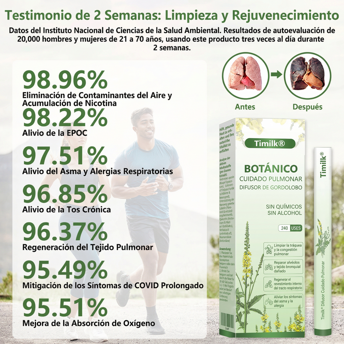 🫛Timilk®BOTÁNICO CUIDADO PULMONAR DIFUSOR DE GORDOLOBO
