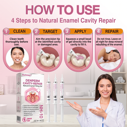 Rolimey® DenPerm Cavity-Repair Natural Enamel Filling Gel💧